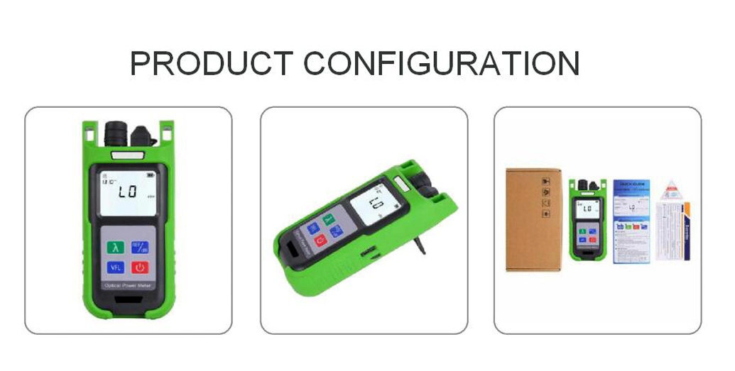 Fiber Optic Power Meter with FC/Sc/LC Adapters for PC/Upc/APC Connectors