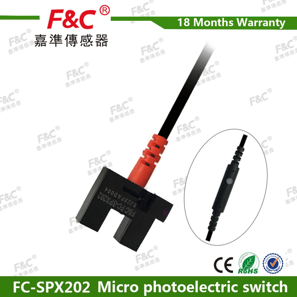 Ce Optical Photo Sensor, Position Limited 5mm FC-Spx202 Fork Photoelectric Switch