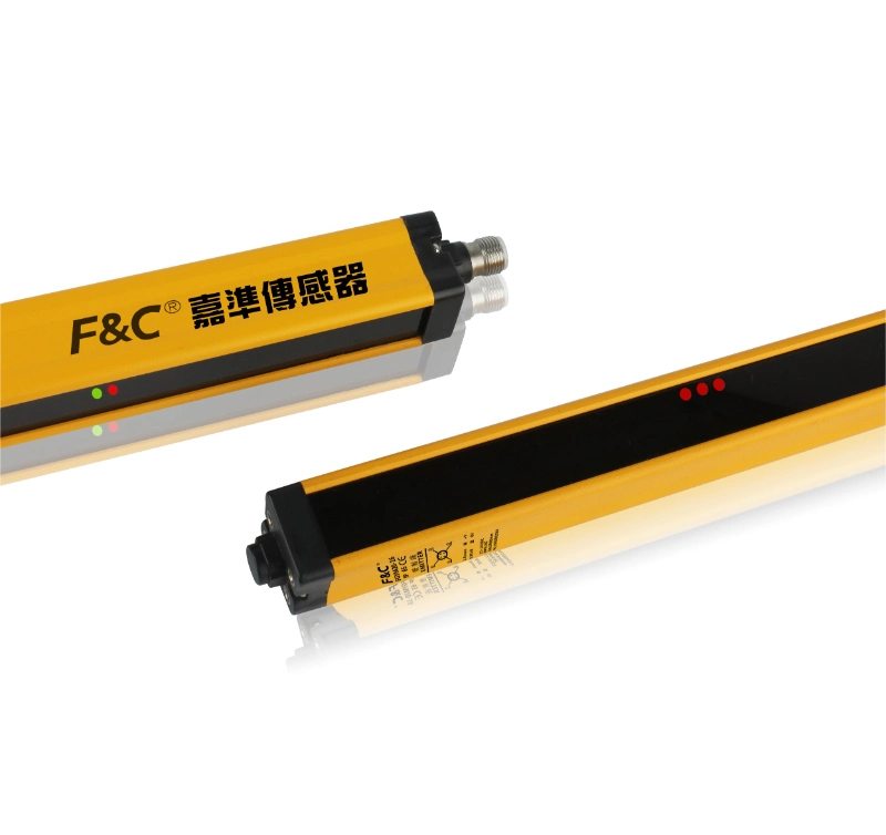 F&C Safety Light Curtain Sensor Barrier Light Beam Space 20/40mm 12-24VDC NPN. Nc