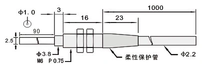 M6 Long Distance Amplifier Through Beam Head Optical Probe