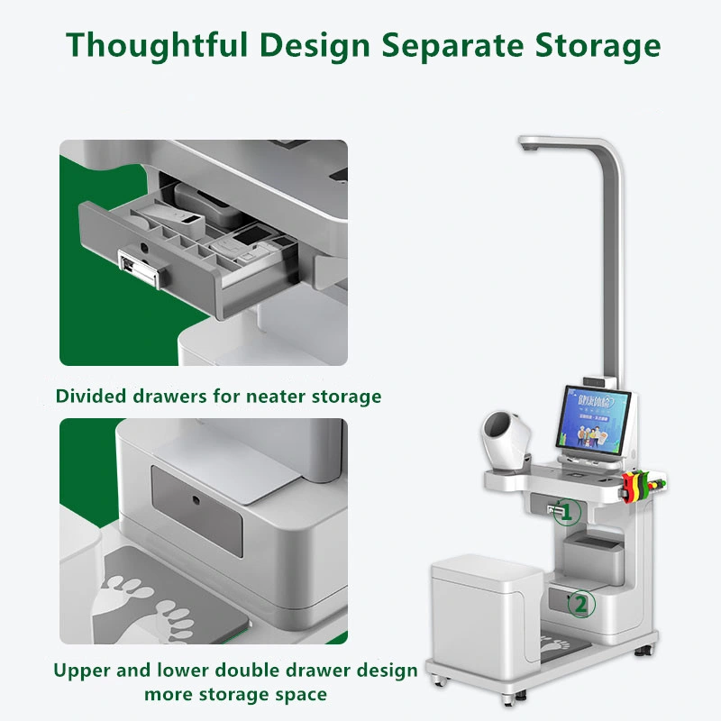 Touch Screen Monitor Vending Hospital Self Service Kiosk Body Fat Analysis
