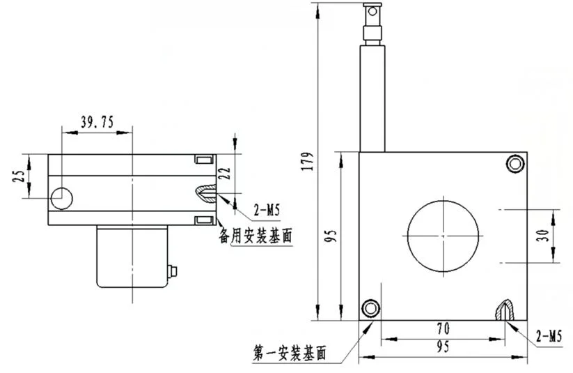 Adk Draw Wire Absolute Encoder Canopen Ssi High Cost Performance Position Encoder Replace Baumber