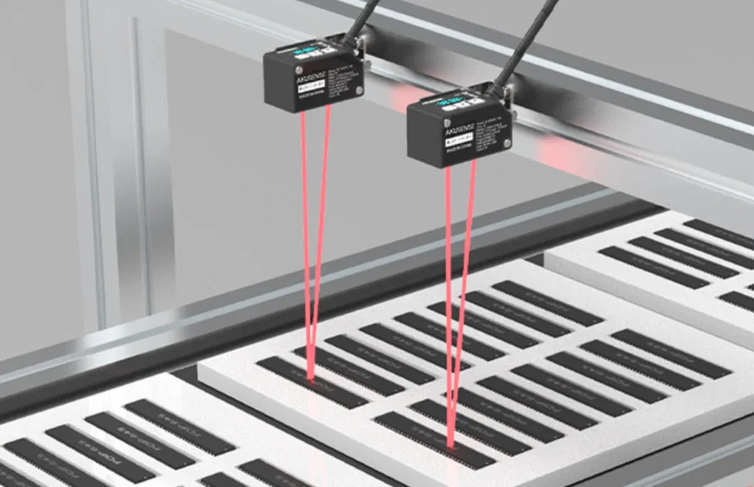 Triangulation Diffuse Reflection Laser Displacement Sensor with Controller Built-in