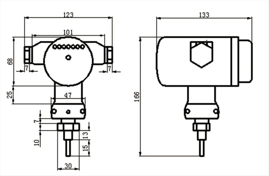 Industrial PNP NPN Thermal Explosion-Proof Flow Switch Sensor for Gas and Liquid Measurement