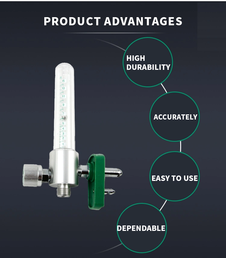 Oxygen Flow Meter with Chemetron Adaptor Medical Oxygen Flow Meter