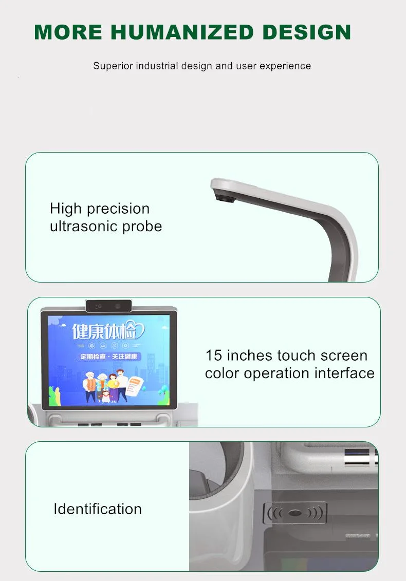 Smart Body Health Checkup Kiosk with Touch Screen Advertising Display