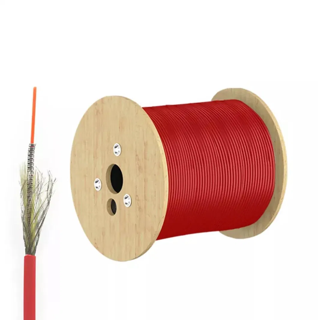 3.0mm LSZH Red Jacket Multimode Om1 62.5/125 1 Core Dst Armored Temperature Distributed Sensing Fiber Optic Cable