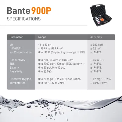 Multiparametro Bante900p con misuratore di ossigeno disciolto online