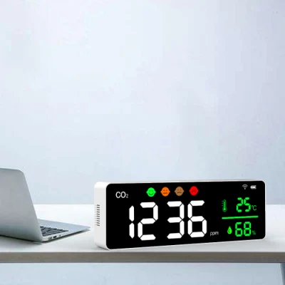 Rilevatore di gas PM2,5 ad alta precisione rivelatore di qualità dell&prime;aria domestico per interni Monitoraggio della qualità dell&prime;aria dispositivo di misurazione della CO2 concentrazione di carbonio