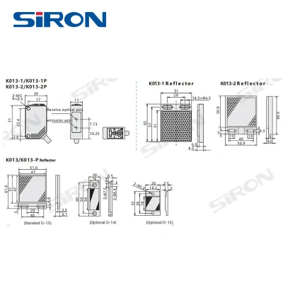 Sensore ad alta precisione Iron K013 per il rilevamento di vari tipi di vetro e trasparenti Sensore fotoelettrico oggetti