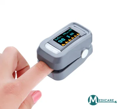Pulsossimetro con punta del dito Display OLED a due colori ossimetro sangue Misuratore di ossigeno