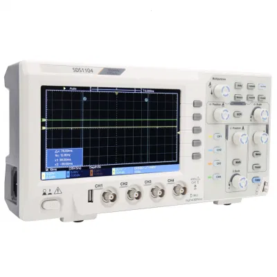 Oscilloscopio a 4 canali con display LCD da 7&quot;, larghezza di banda 100 MHz, 1 GS/s. Oscilloscopio