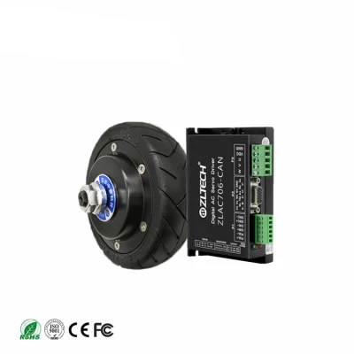 5.5 &quot; 24 servomotori elettrici senza spazzola del mozzo di rotella del Agv di CC di watt 400rpm di volt 150 con un codificatore dei 1024 collegare