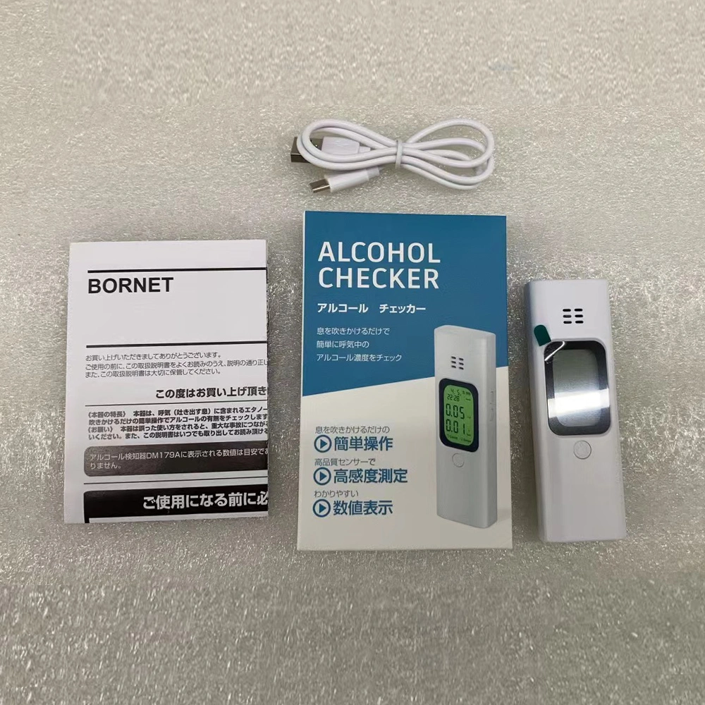 New Design Portable Breath Alcohol Tester Alcohol Breathalyzer Sensor for Personal &amp; Professional Use Support Data Uploaded