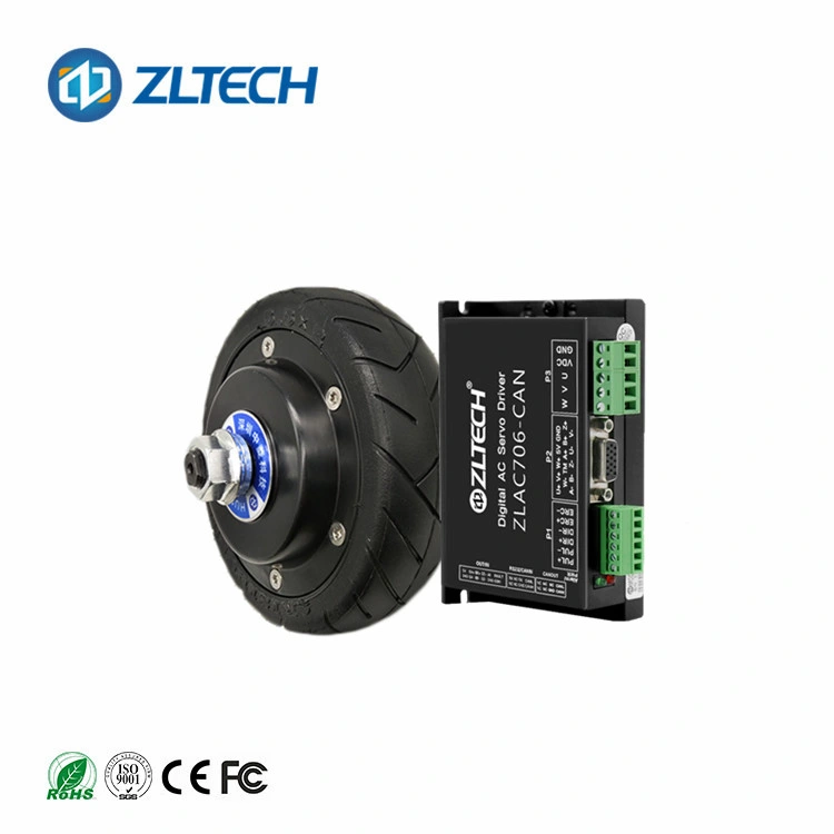 5.5&quot; 5.5 Inch Hub Motor 24V 400rpm 60kg Agv Load Electric Hub Motor Wheel with Optical Incremental