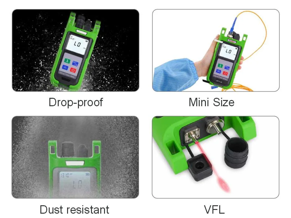 FTTH Fiber Optic Power Meter FTTH Fiber Optical Laser Source Power Meter Connector Cable Tester Optical Power Meter