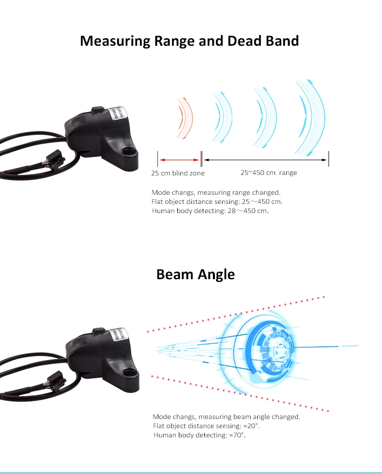 Low Price with Dyp-A10 Ultrasonic Sensor Used for Objects Proximity and Car Parts