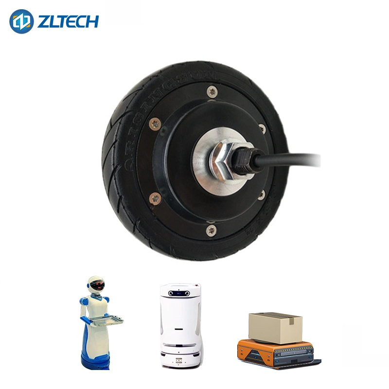 5.5&quot; 5.5 Inch Hub Motor 24V 400rpm 60kg Agv Load Electric Hub Motor Wheel with Optical Incremental