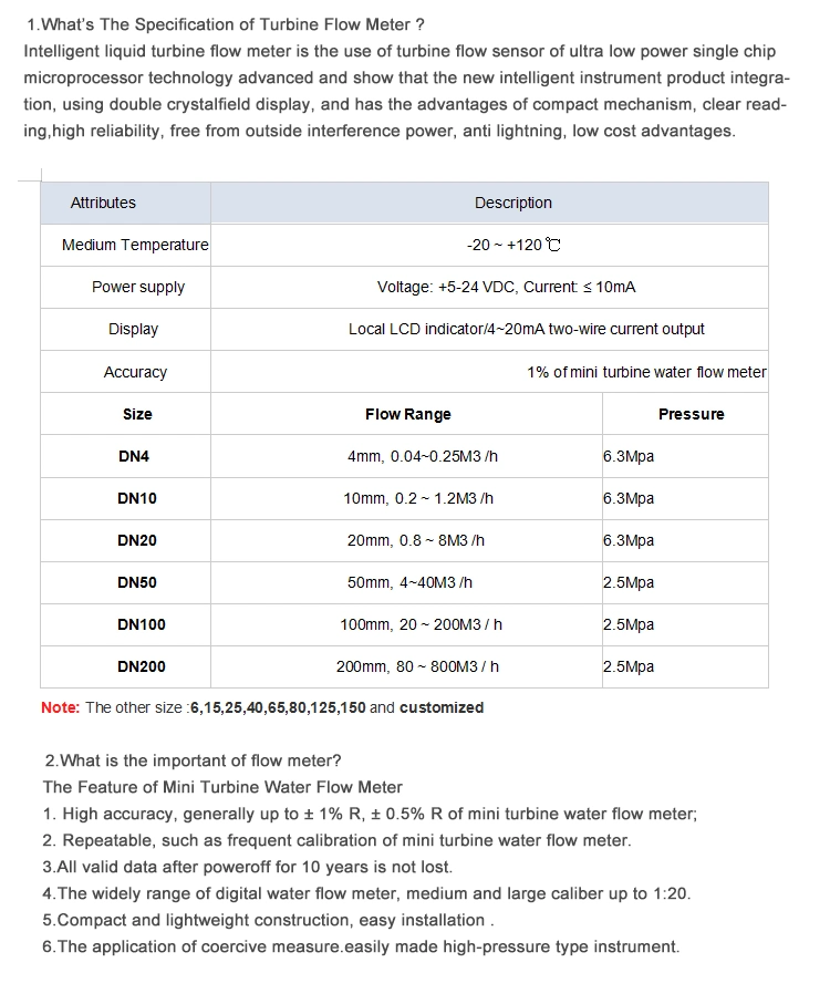 Measurement Device Air Turbine Flow Meters Ozone Oxygen Gas Flow Meter