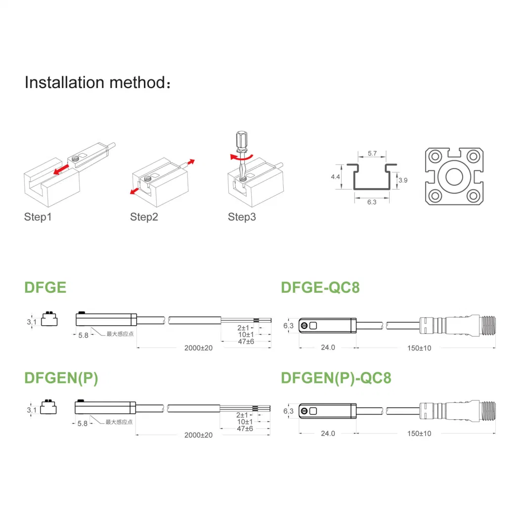 Sensor Connection Wire Harness with Customized Cylinder Magnetic Switch for Equipment