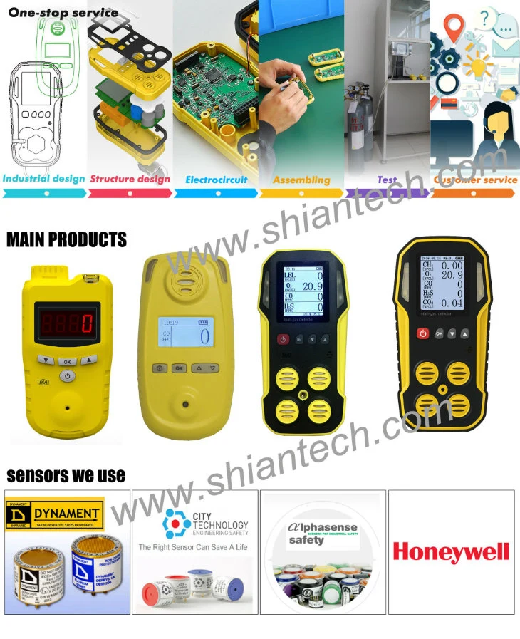 Diffusing Type Portable O2/Oxygen Gas Detector Confined Space with High Low Alarm