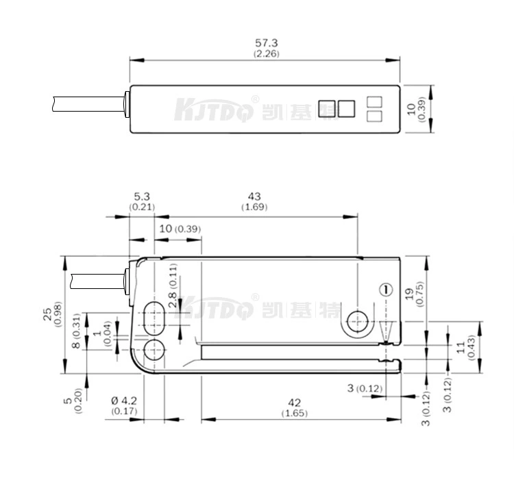 Optical Detection Label Sensor for Label Printing Kjt-Fs3-40nt