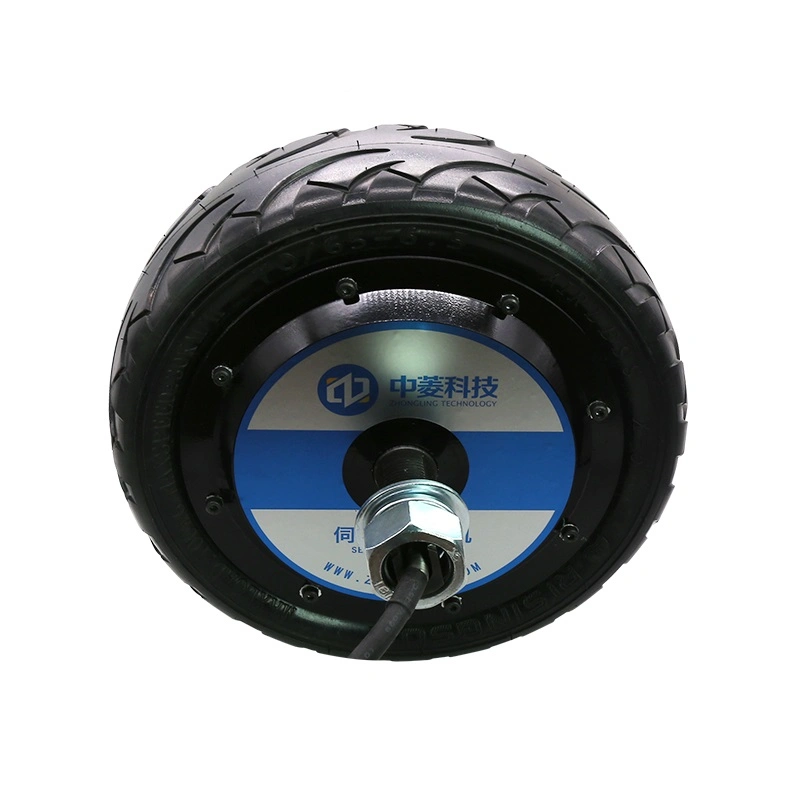 10 Inch Rubber Solid Tire 48V DC 800W 300kg Load 80n. M Max Torque 200rpm Stable Brushless Gearless Encoder Hall Sensor Wheel Hub Motor for Outdoor Agv Robot