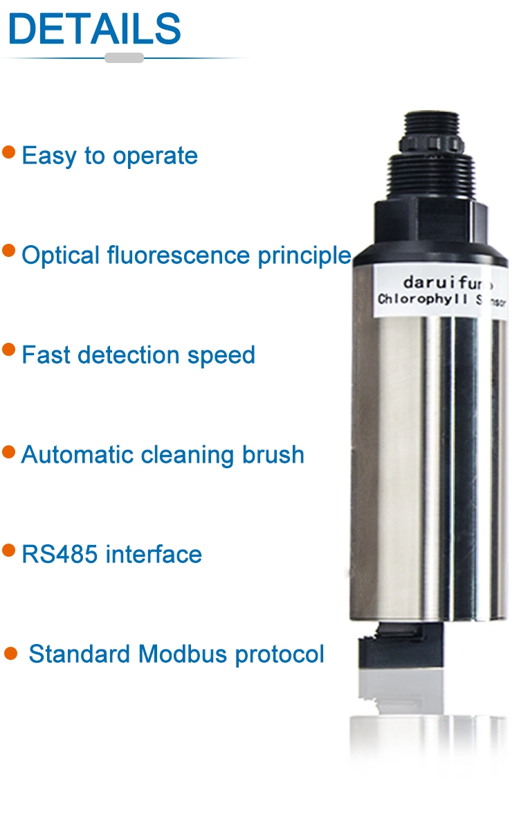 Digital Chlorophyll Electrode Chlorophyll Sensor with Fiber-Optic Structure