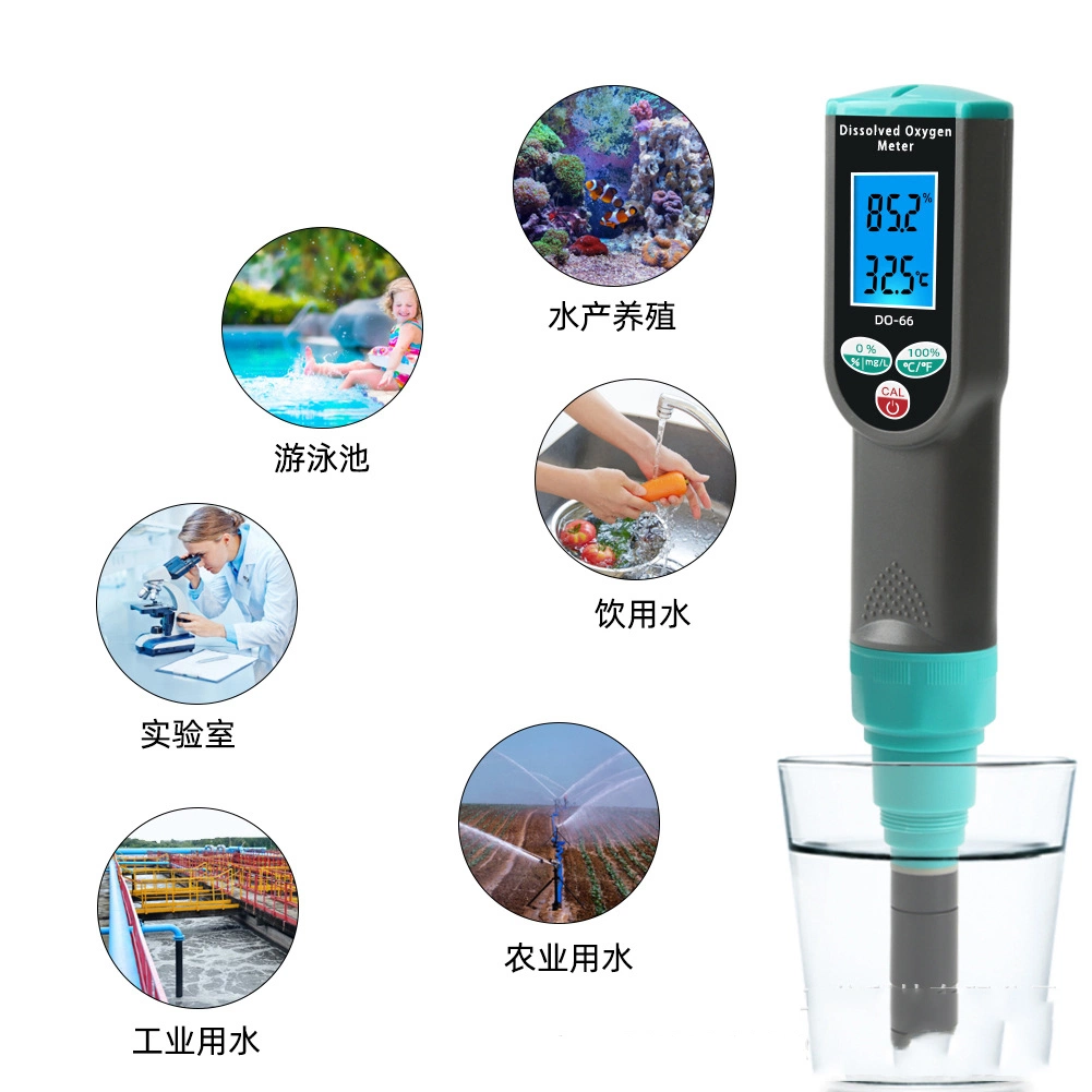 Dissolved Oxygen Meter Detector 0-199.9% Do-66