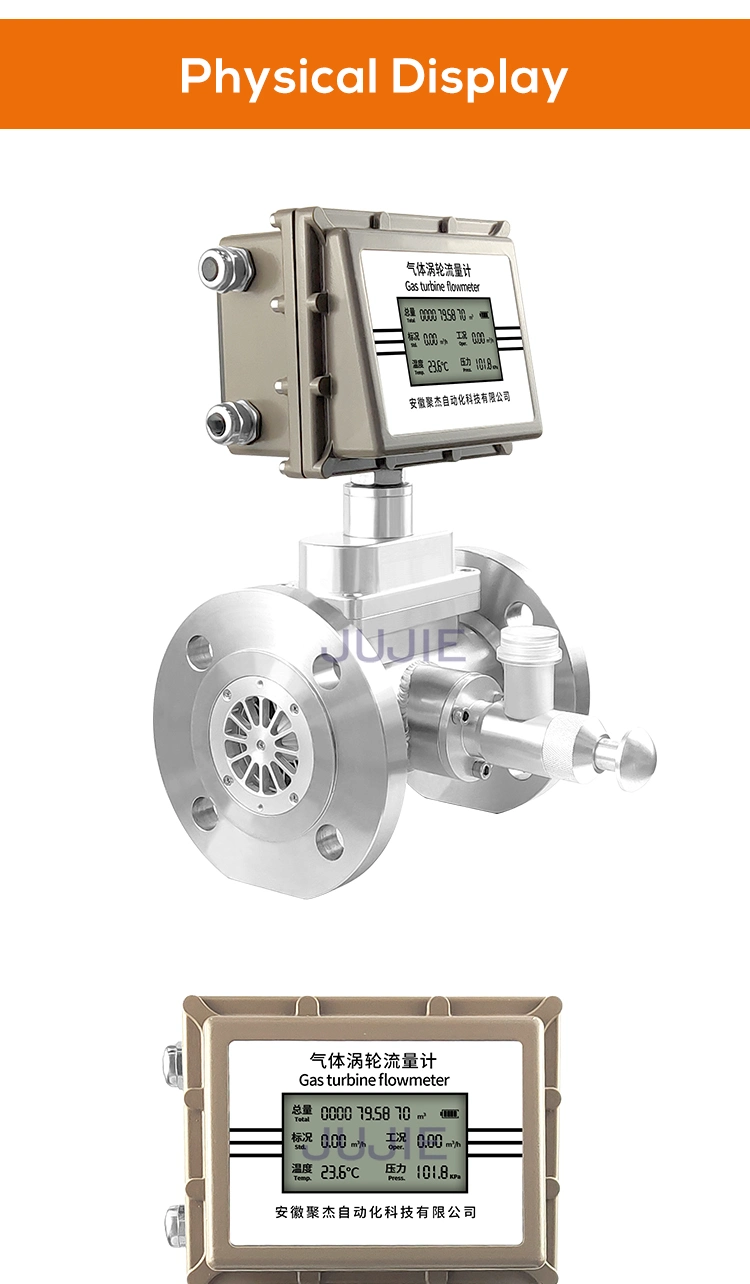 CO2 Oxygen Measure RS485 Output Stainless Steel Digital Gas Turbine Flow Meter