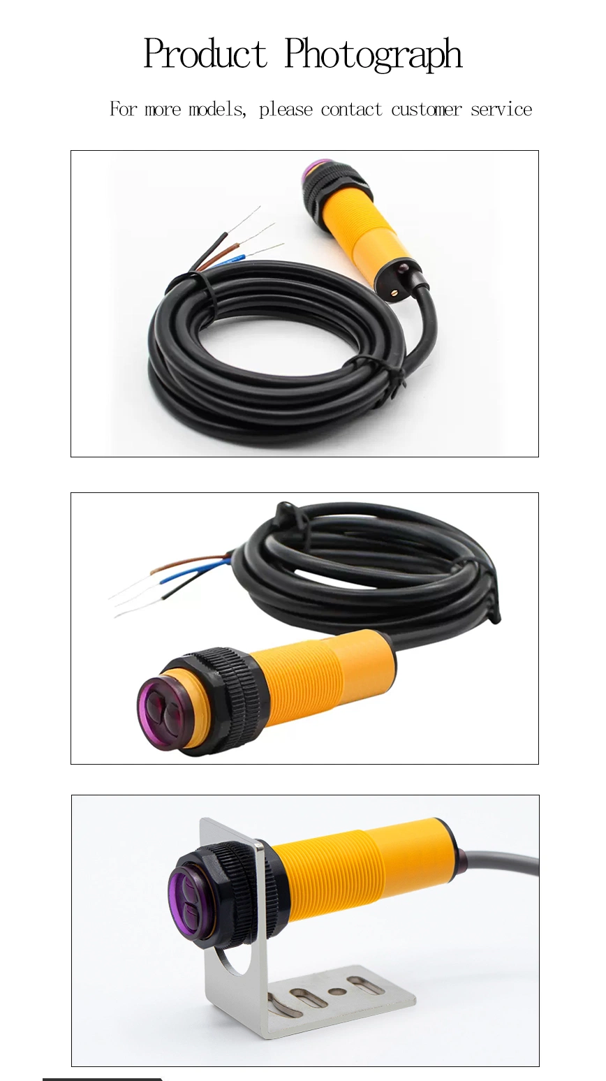 Bxuan Insulation and Dust Prevention PNP Nc Diffuse Reflection Photoelectric Switch Sensor