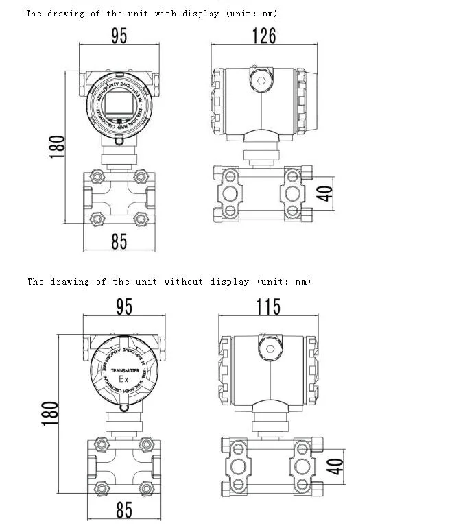 4-20mA/Hart/Profibus-PA Differential Pressure Sensor-Factory Price