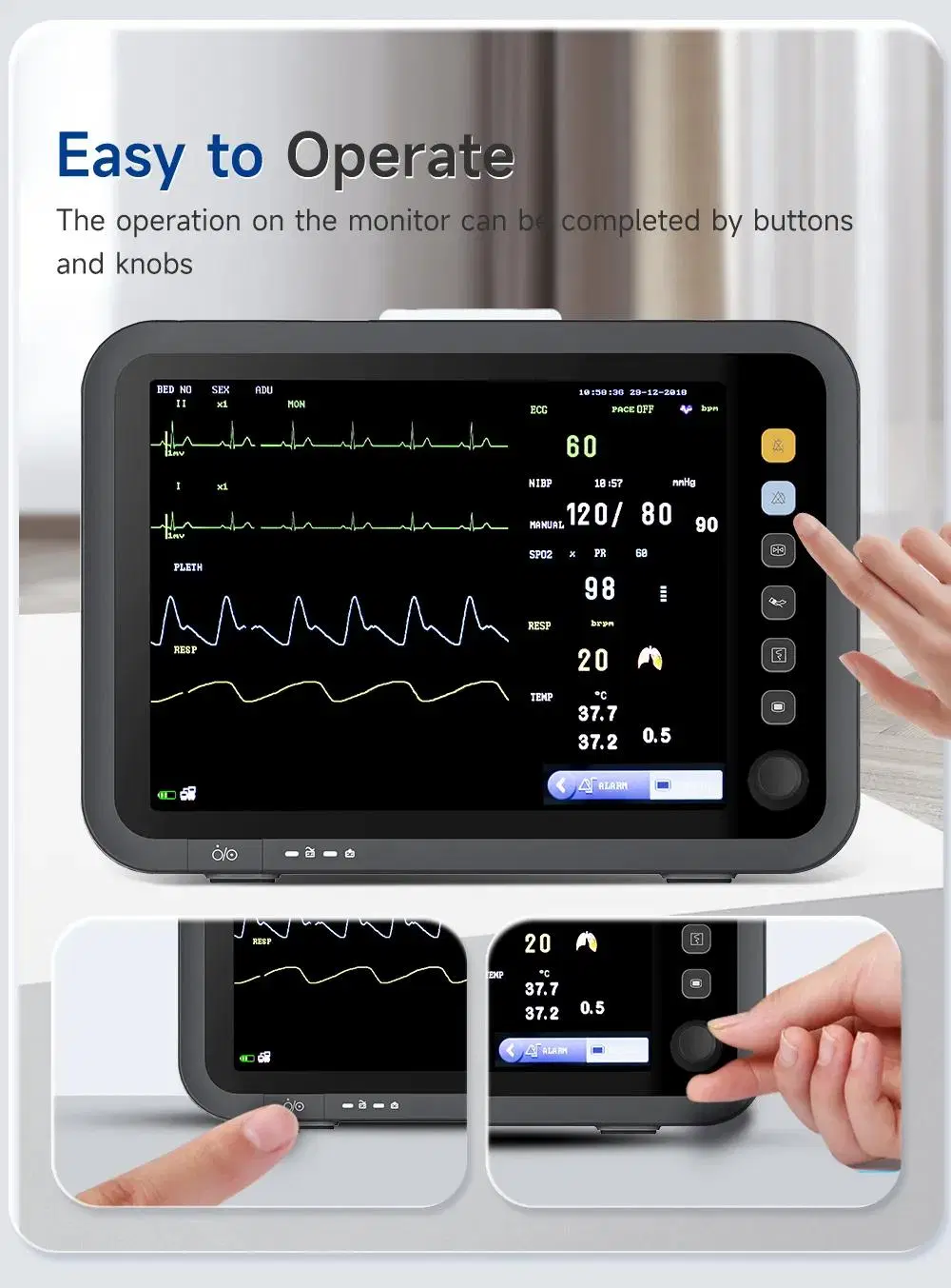 Medical Patient Monitor High Quality Vital Signs Monitor for Hospital Clinic Rooms