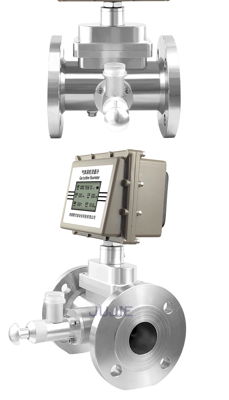 CO2 Oxygen Measure RS485 Output Stainless Steel Digital Gas Turbine Flow Meter