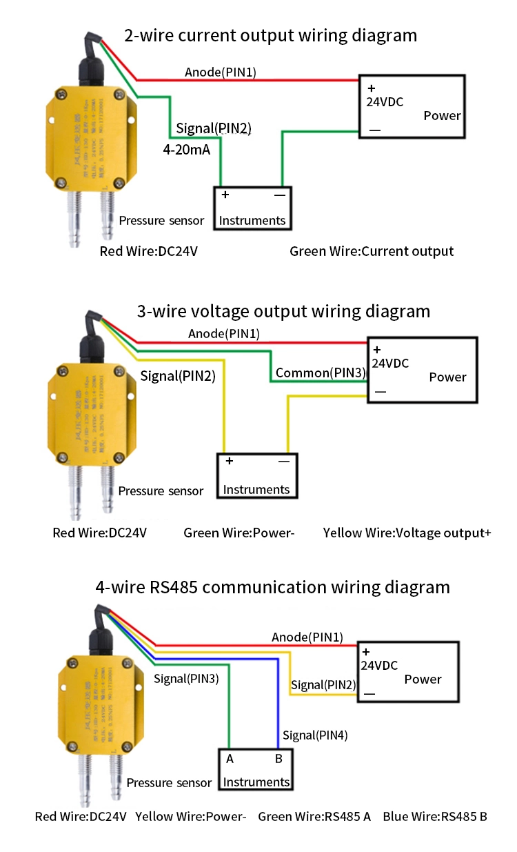 0-10V Gas Differential Pressure Transmitter Oxygen Pressure Sensor