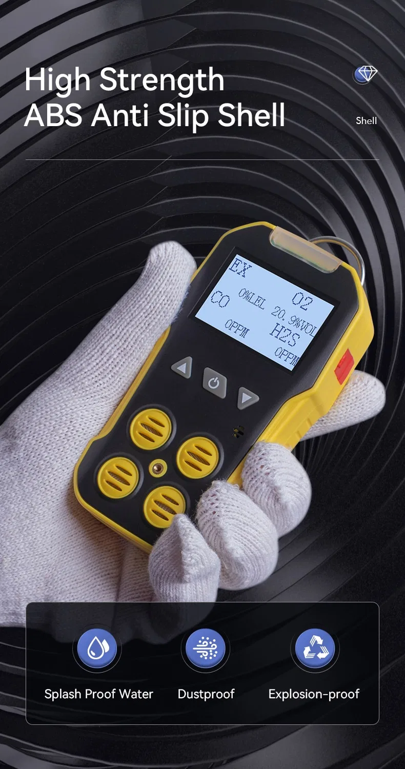 Bosean Oxygen and Hydrogen Sulfide Portable Multi Gas Detector