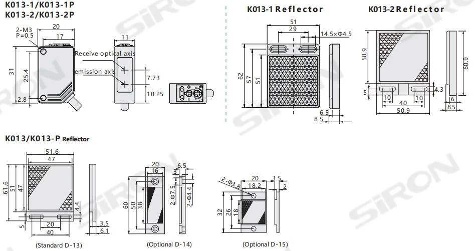 Siron K013 High Precision Sensor Detecting Various Glass and Transparent Objects Photoelectric Sensor