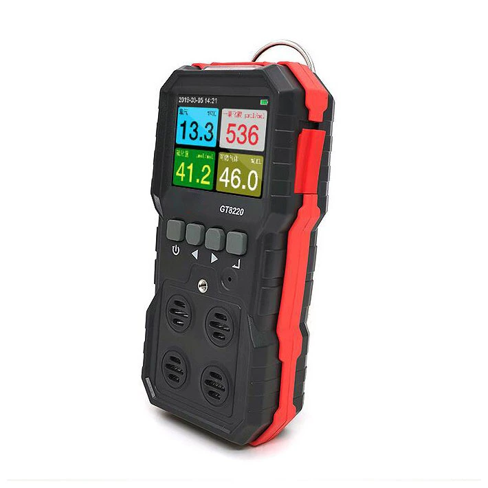 Portable 4 in 1 Gas Detector O2 H2s Oxygen Carbon Monoxide Hydrogen Sulfide Combustible Gas Content Test Meter