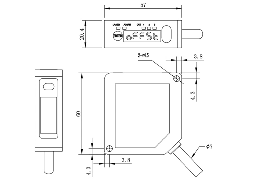 Laser Displacement Sensor Anti-Interference for Automation Industrial