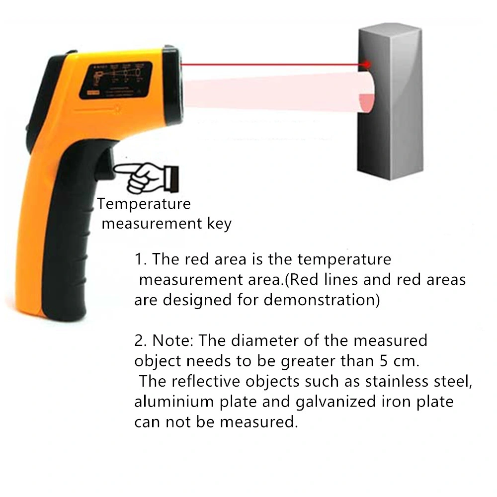 Non Contact Industrial Digital Laser IR Infrared Gun Food Thermometer