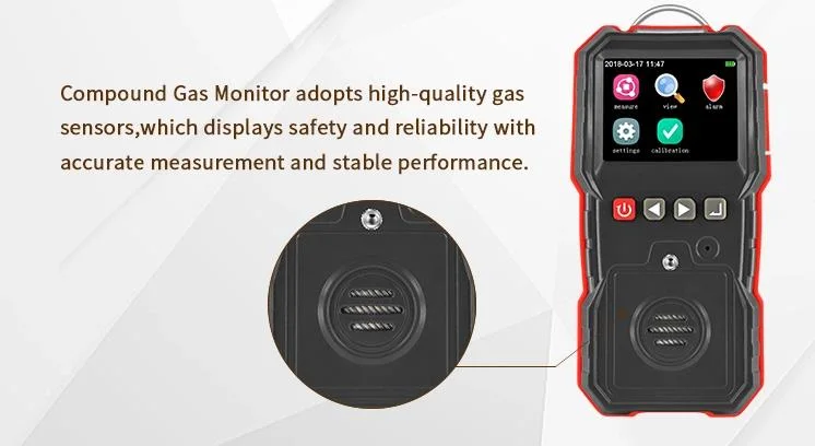 Portable Gas Detector for O2, Gas Meter, Oxygen Monitor Color Screen Display Wt8800