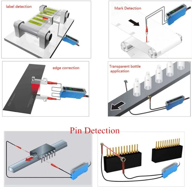 M4 Diffuse Reflective Digital Fiber Optic, Opposite Fiber Optic Sensor, Diffuse Optical Fiber Probe Sensor