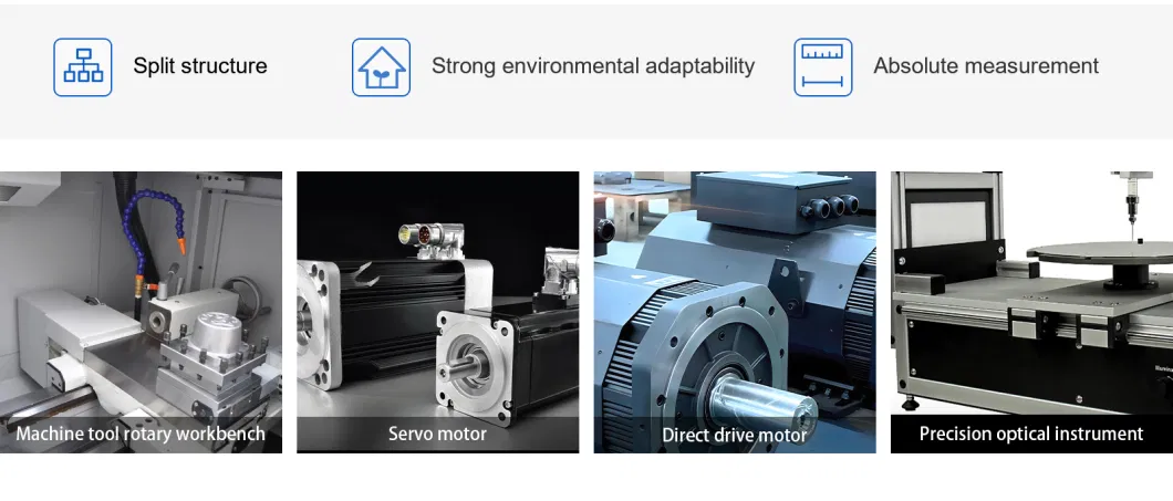 High-Precision Split Absolute Rotary Encoder Hollow Shaft for Machine Tools/Servo Motors