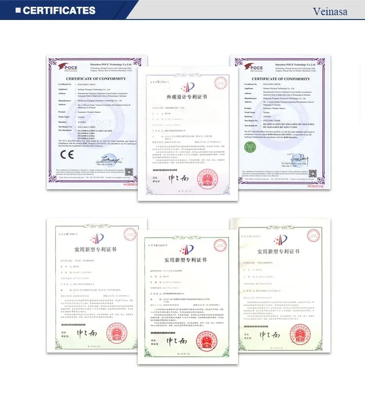 Veinasa-Fylz01 Capacitive Tube Forestry Negative Oxygen Ion Sensor Concentration Meters Air Quality Monitor Industry