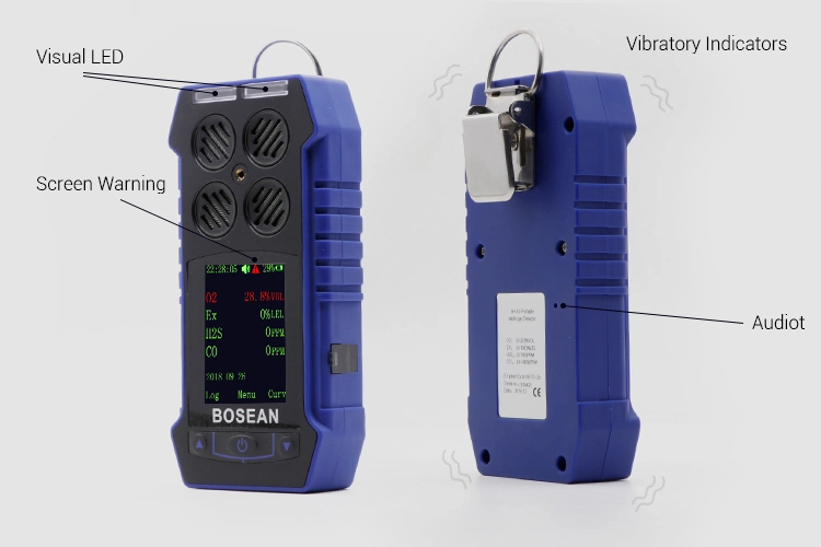 Bosean New Design Handheld Multi 4 Gas Monitor with Smart Sensor