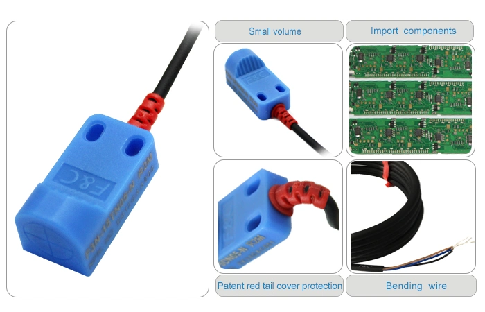 Front Sensing Square Inductive Proximity Sensor Switch Non-Shield Type 5mm Range