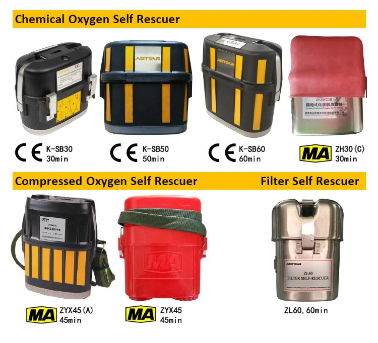 50min K-Sb50 Mining Chemical Oxygen Self Rescuer with CE Mark
