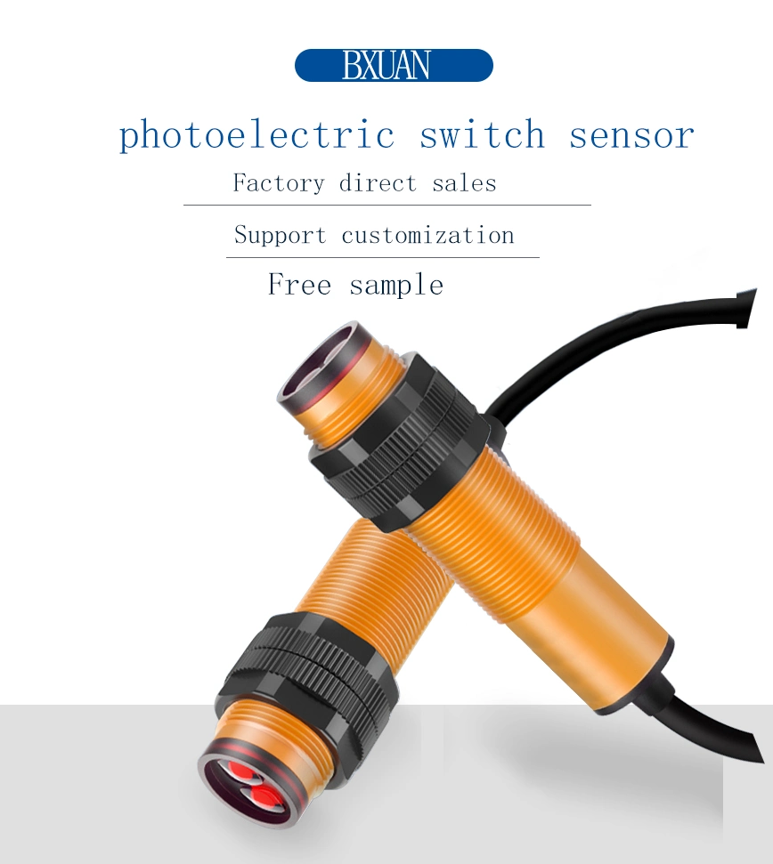 Bxuan Insulation and Dust Prevention PNP Nc Diffuse Reflection Photoelectric Switch Sensor