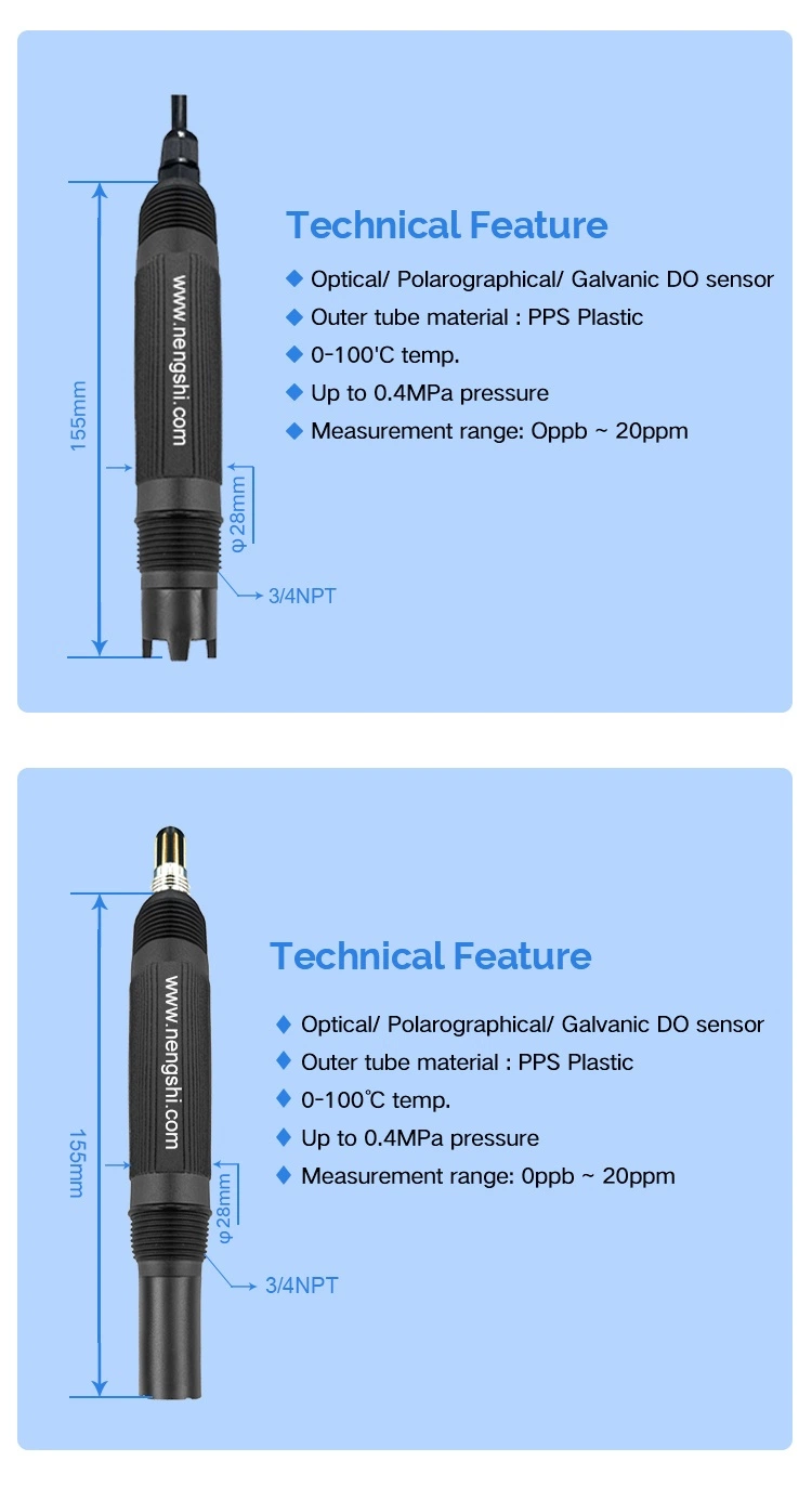 Digital Output Dissolved Oxygen Sensor Fluorescent Dissolved Oxygen Sensor for Aquaculture