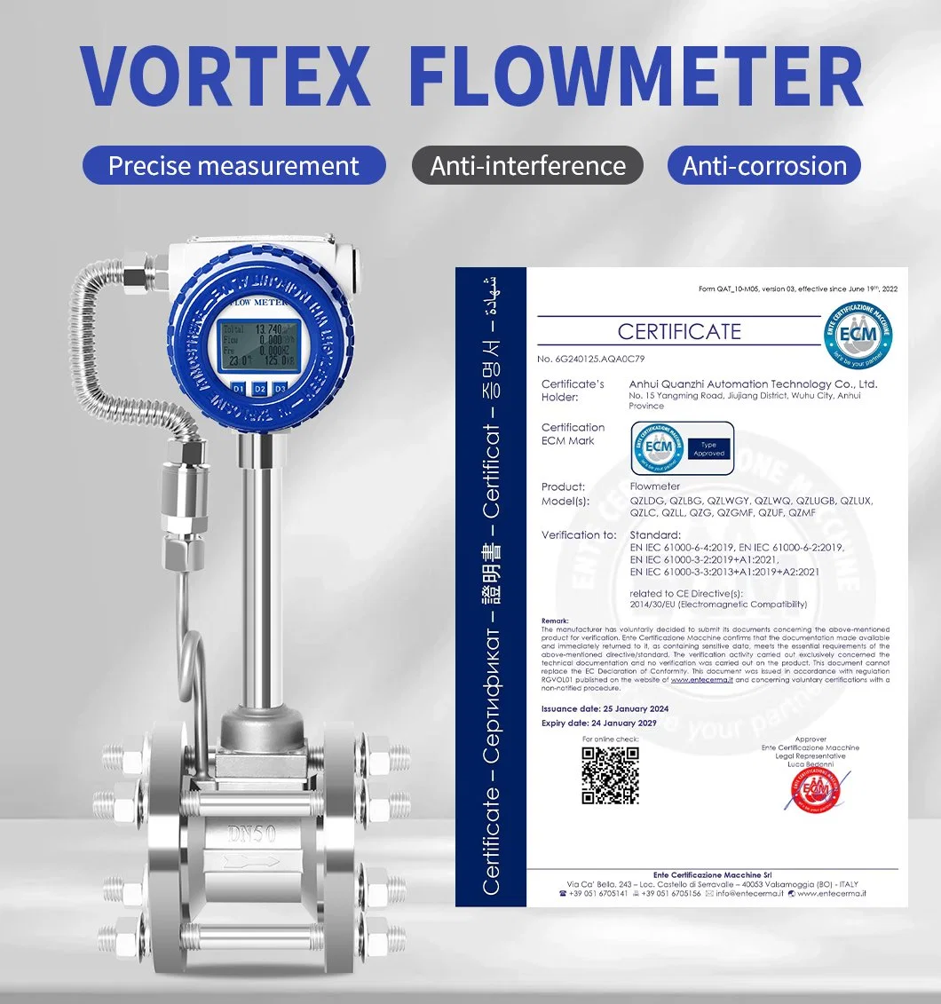 Intelligent Low Cost Oxygen Flow Meter Electromagnetic Flow Meter Liquid Flow Meter